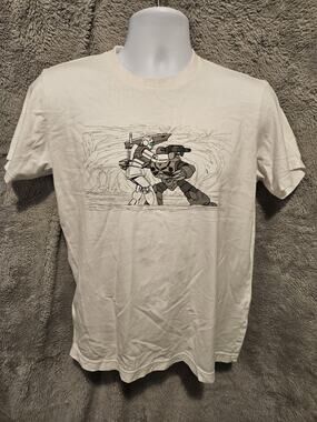 Anime T-shirt Gundam 30th anniversary Tee, Uniqlo Rare, Sz M, Runs Small, White